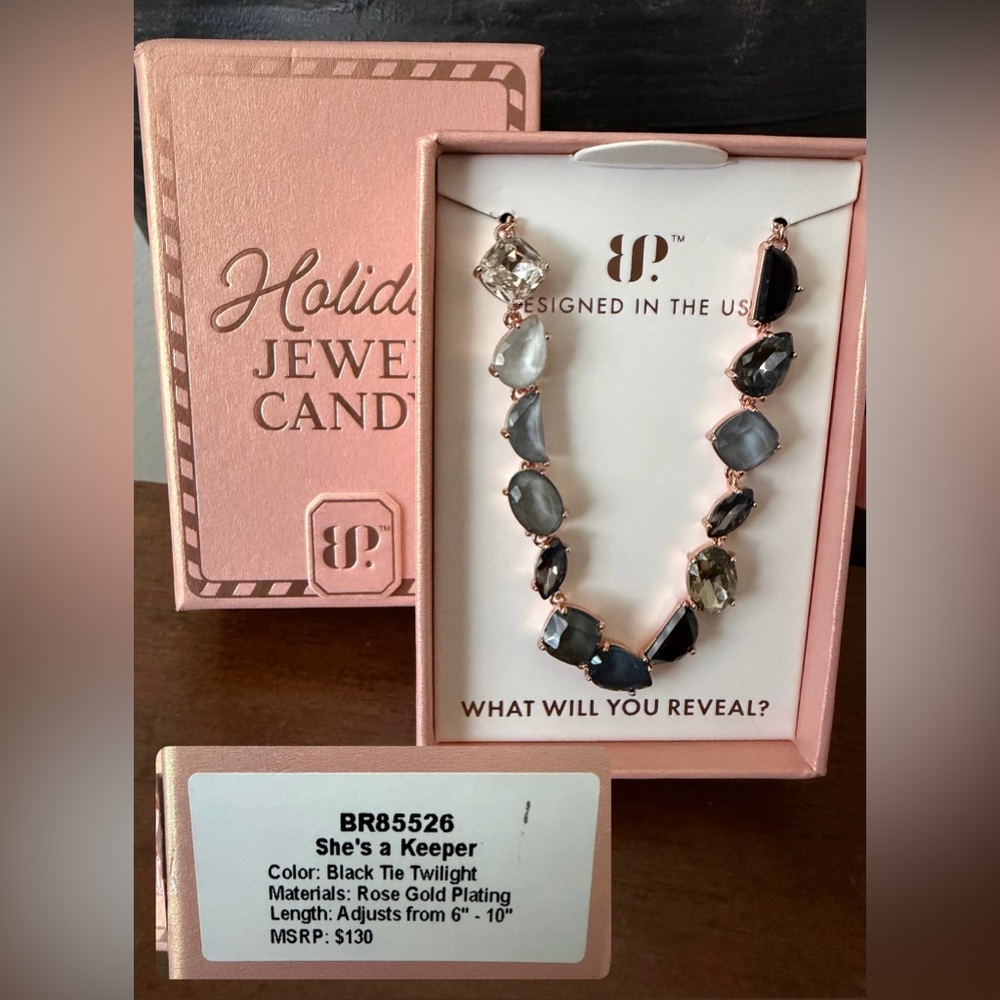 Bomb Party Holiday Jewel Candy 2025 - Bracelet Black Tie/Rose Gold